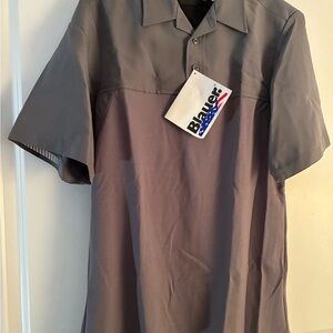 Blauer Men's Grey Casual Uniform Shirt Size Medium